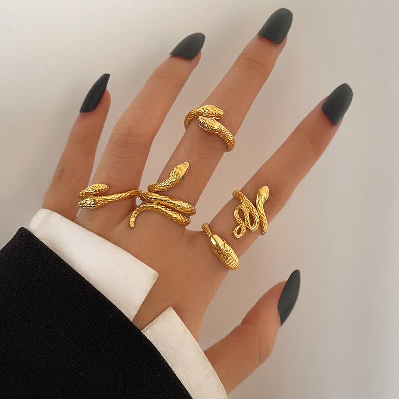 10Pcs Frauen Bohemian Geometrischer Ring -Set