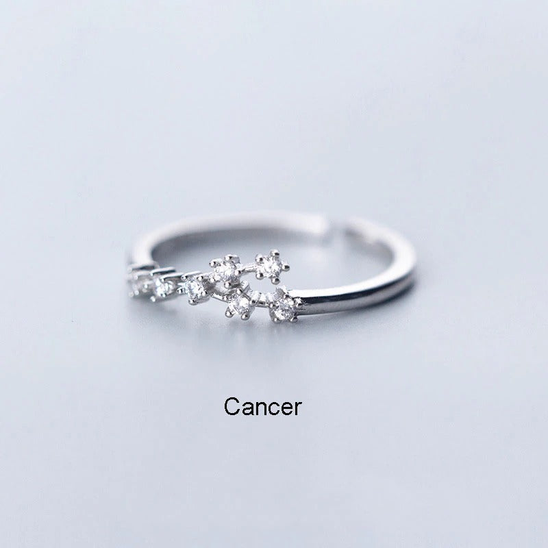 12 Sternbilanzszeichen Zirkonringe