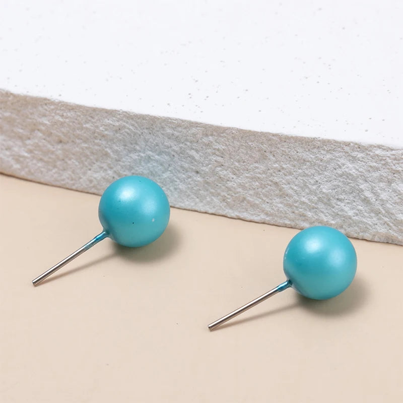 Klassisches Set mit 12 Paaren bunter Perlenohrringe für Frauen