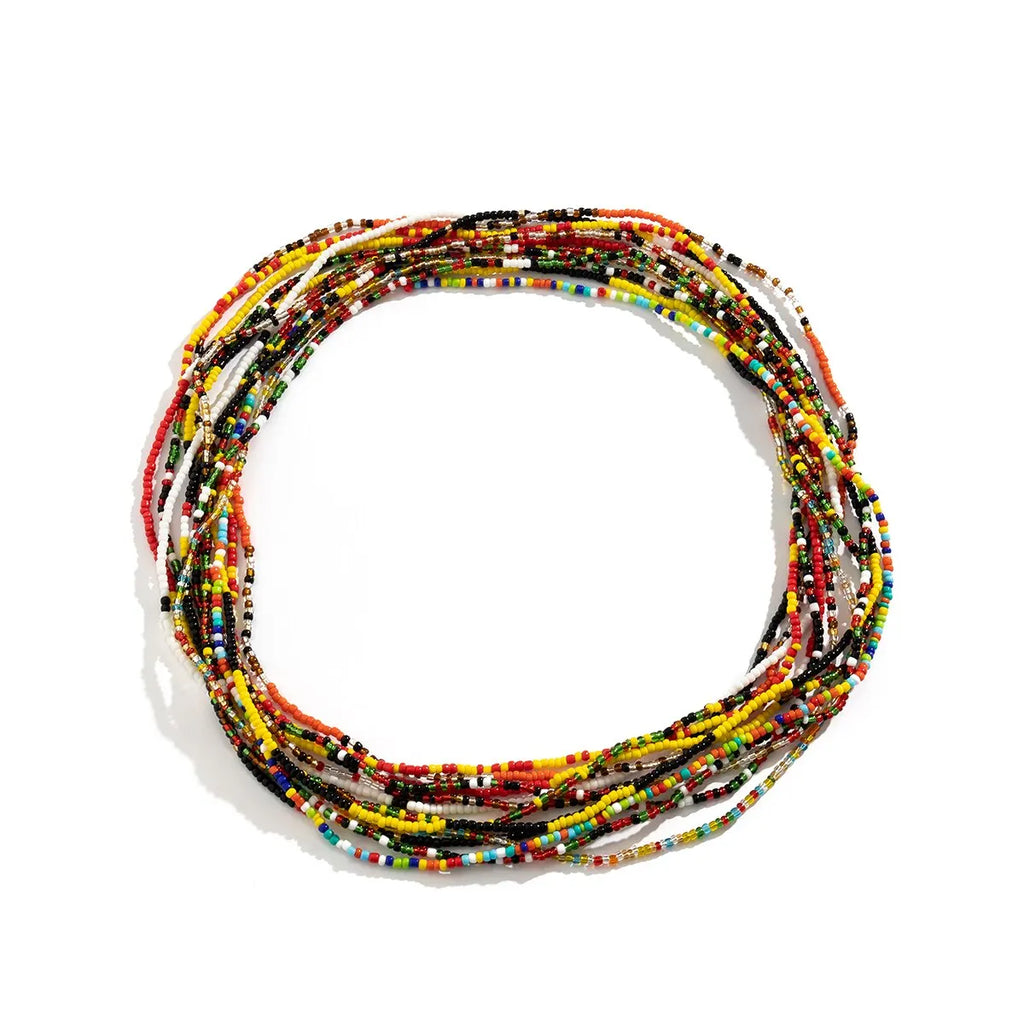 Bohemian Seed Beads Waist Chain for Women | Elastic Belly Belt Y2K Body Jewelry