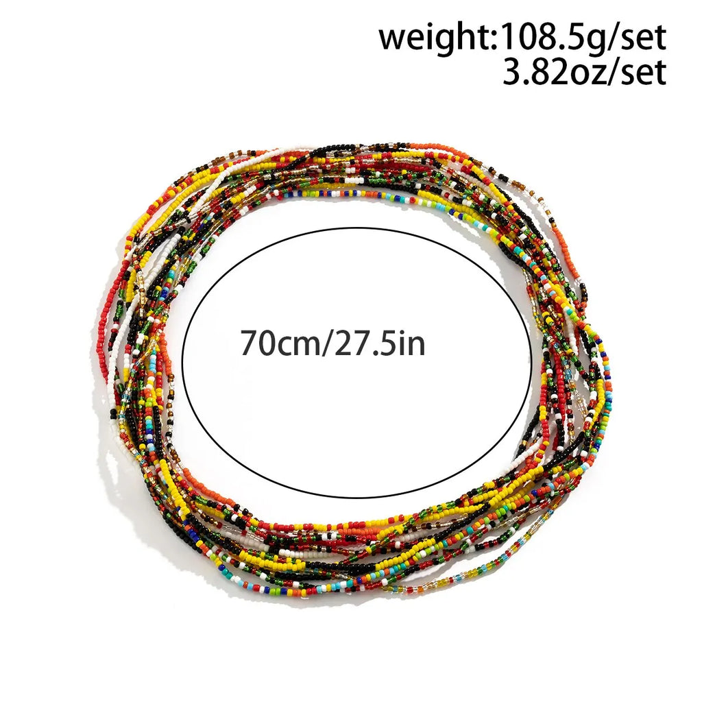 Bohemian Seed Beads Waist Chain for Women | Elastic Belly Belt Y2K Body Jewelry