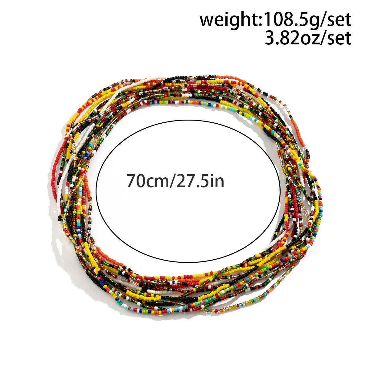 Bohemian Seed Beads Waist Chain for Women | Elastic Belly Belt Y2K Body Jewelry