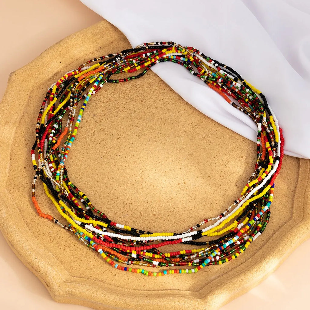 Bohemian Seed Beads Waist Chain for Women | Elastic Belly Belt Y2K Body Jewelry