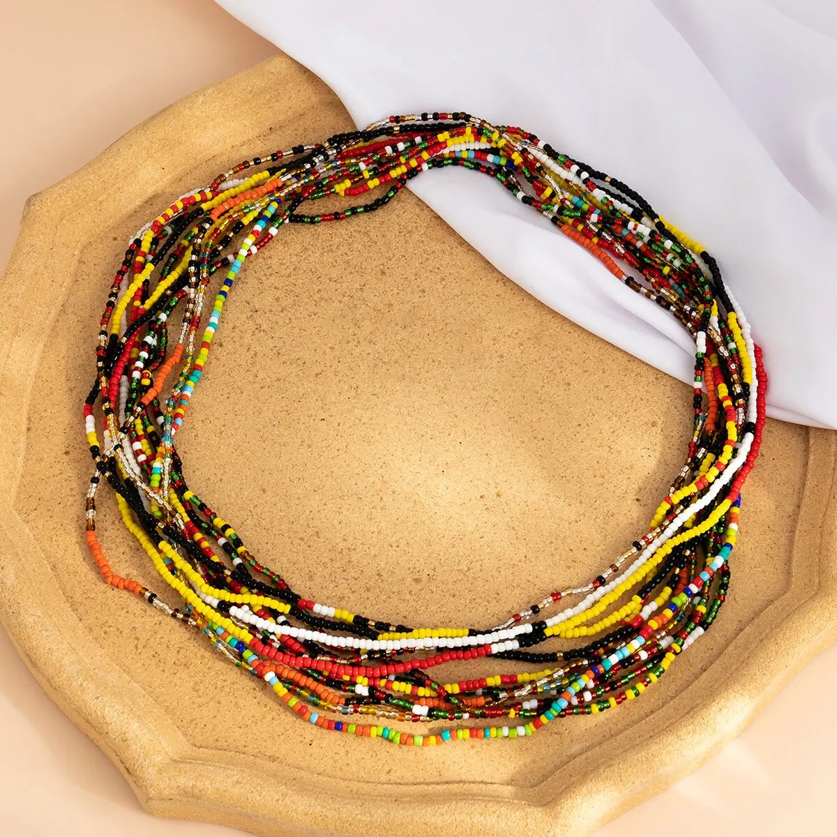 Bohemian Seed Beads Waist Chain for Women | Elastic Belly Belt Y2K Body Jewelry