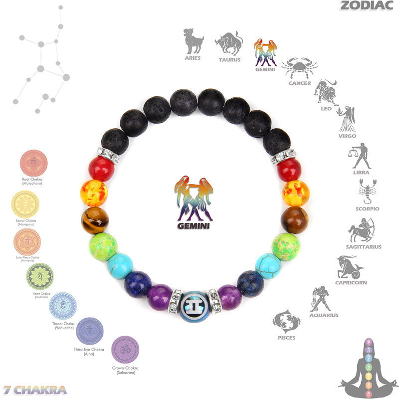 Chakra Zwölf Zodiac -Armband