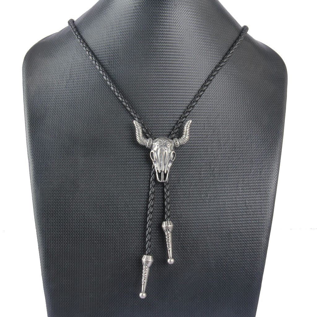Cowboy Leder Krawatte Western Halskette