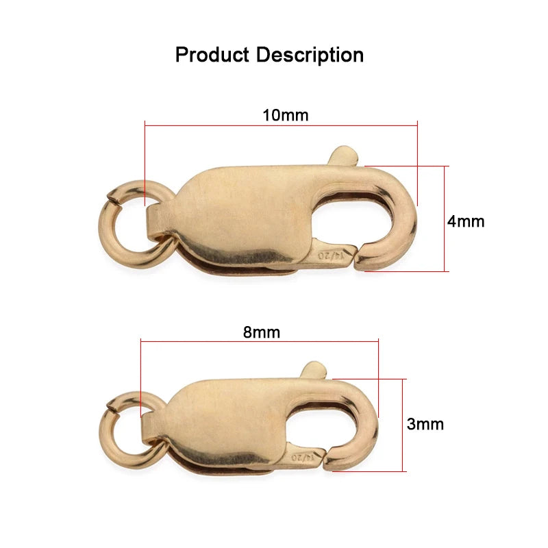 Hochwertige Schmuckherstellungszubehörteile und -zubehör | Goldgefüllte Verschlüsse für Schmuckherstellung