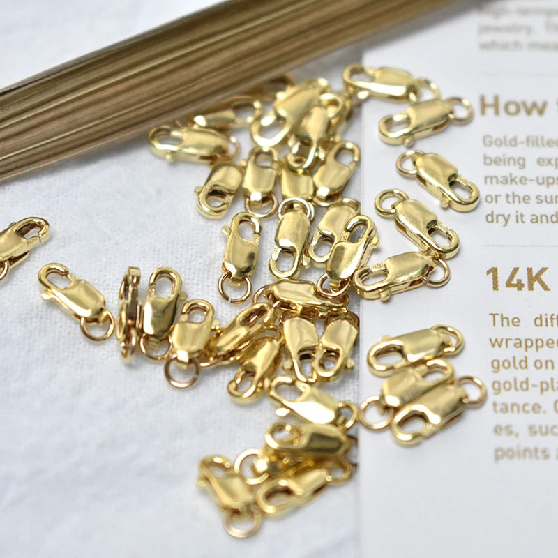 Hochwertige Schmuckherstellungszubehörteile und -zubehör | Goldgefüllte Verschlüsse für Schmuckherstellung
