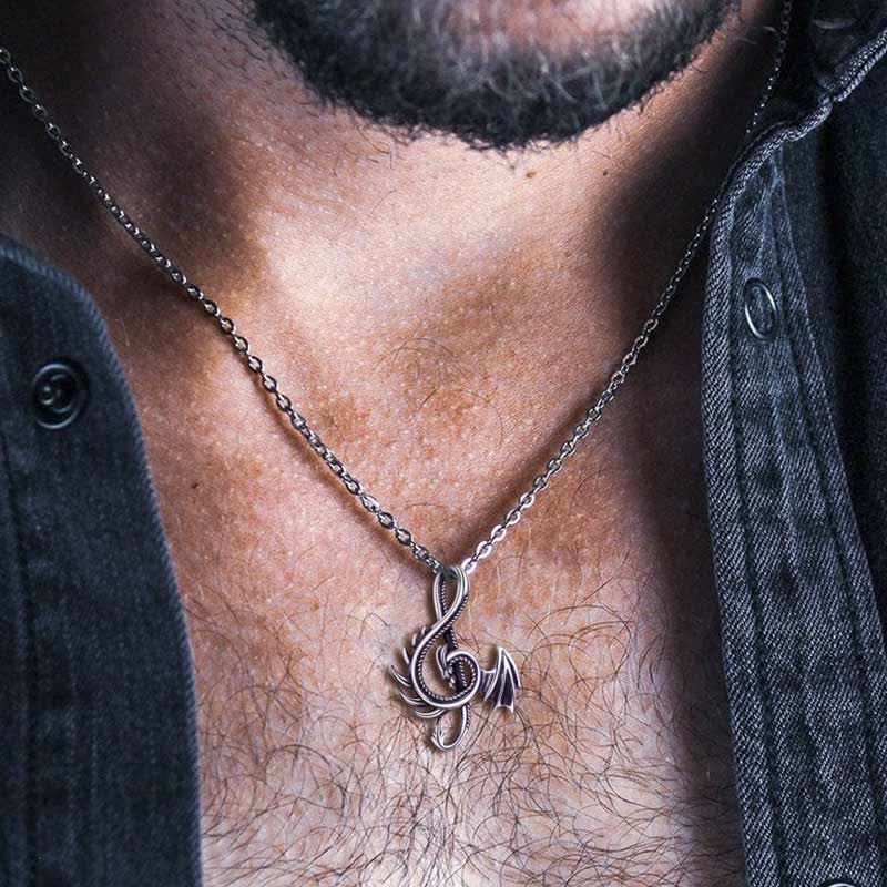 Sei Immer Du Selbst Männer Dragon Halskette