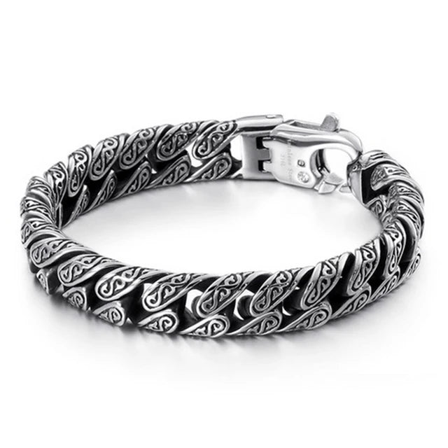 15 mm großes kubanisches Vintage-Punk-Panzerarmband