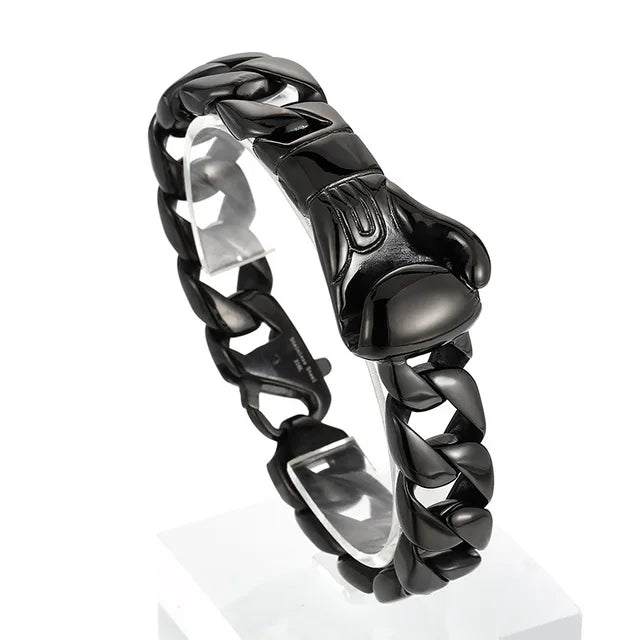 15 mm großes kubanisches Vintage-Punk-Panzerarmband