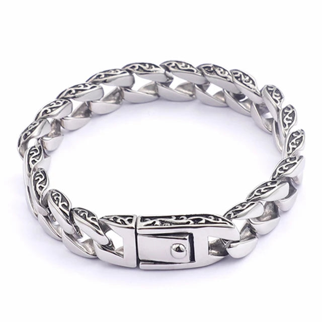 15 mm großes kubanisches Vintage-Punk-Panzerarmband