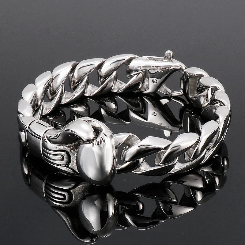 15 mm großes kubanisches Vintage-Punk-Panzerarmband