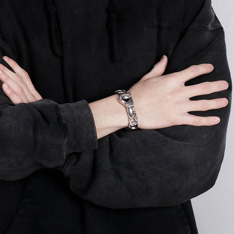 15 mm großes kubanisches Vintage-Punk-Panzerarmband