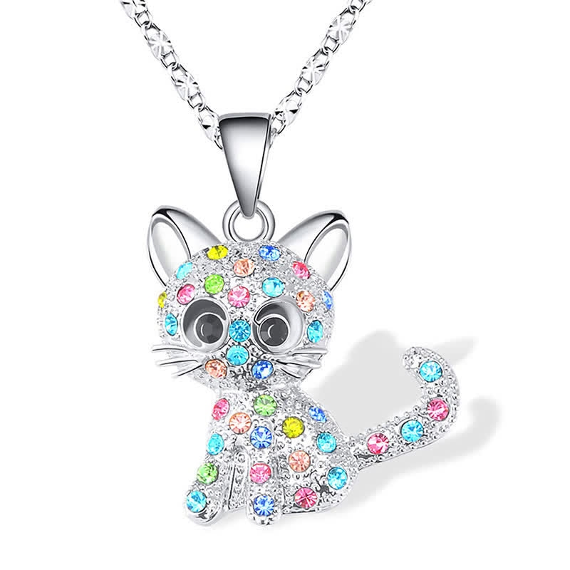 Süße Bunte Kitty Cat Halskette