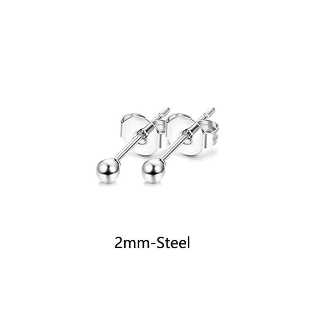 Hochwertiger Edelstahl Ohrknorpel Piercingschmuck | Kleine Edelstahl Kugel Ohrringe