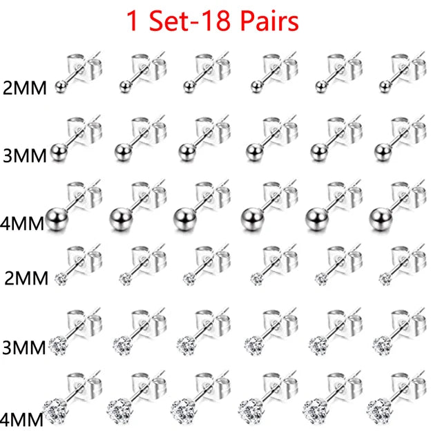 Hochwertiger Edelstahl Ohrknorpel Piercingschmuck | Kleine Edelstahl Kugel Ohrringe