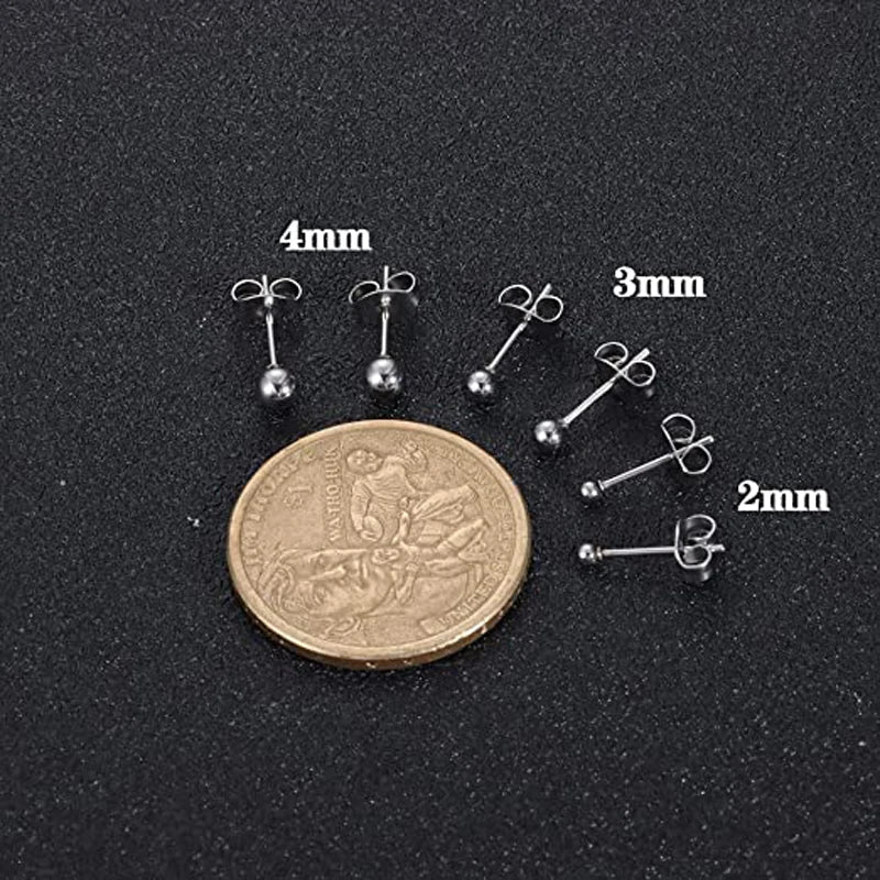 Hochwertiger Edelstahl Ohrknorpel Piercingschmuck | Kleine Edelstahl Kugel Ohrringe