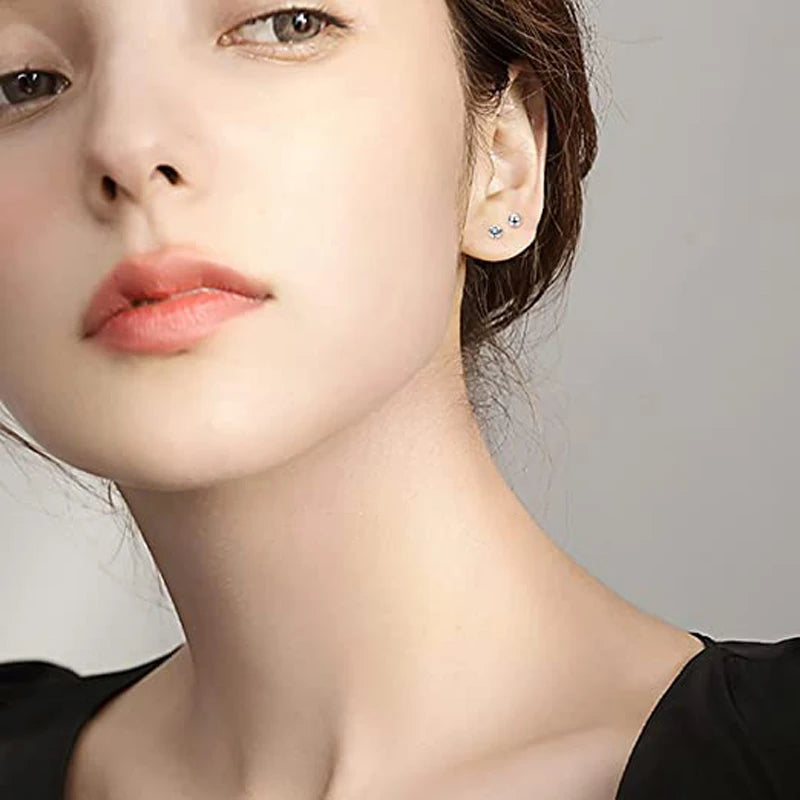 Hochwertiger Edelstahl Ohrknorpel Piercingschmuck | Kleine Edelstahl Kugel Ohrringe