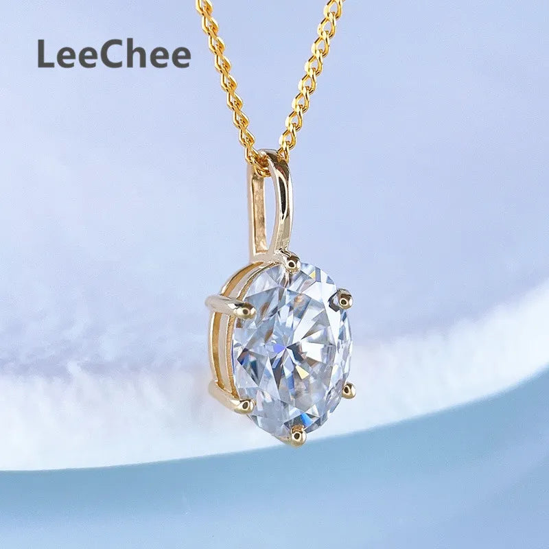 Elegante Moissanite Diamant Halskette mit Echtheitszertifikat