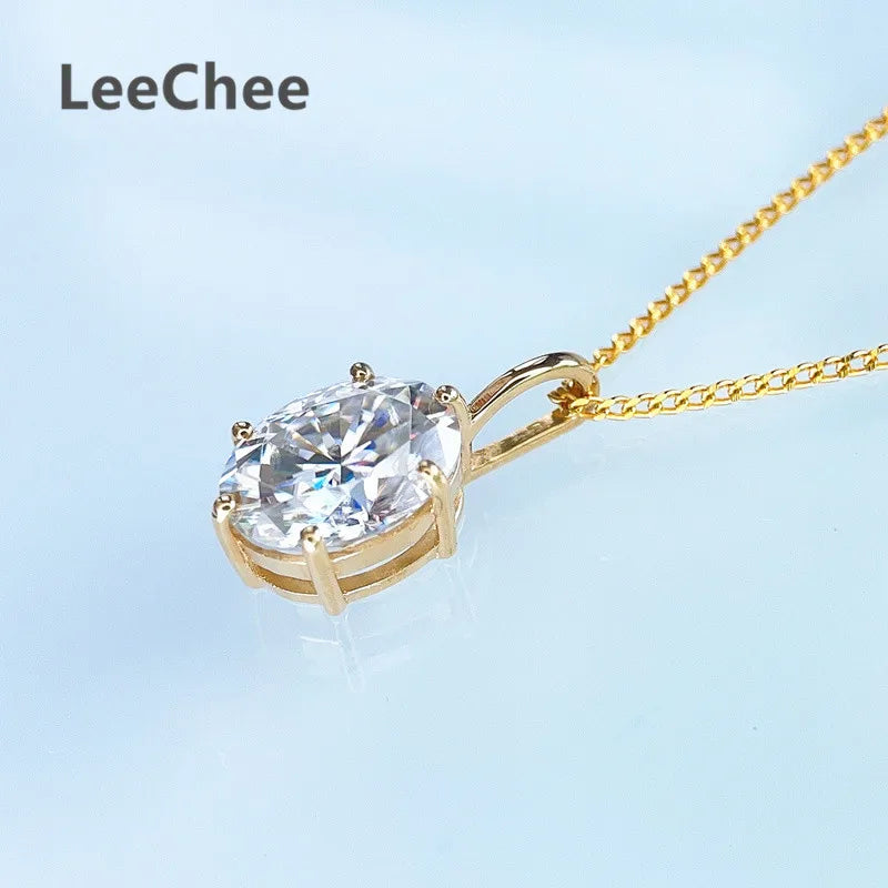 Elegante Moissanite Diamant Halskette mit Echtheitszertifikat