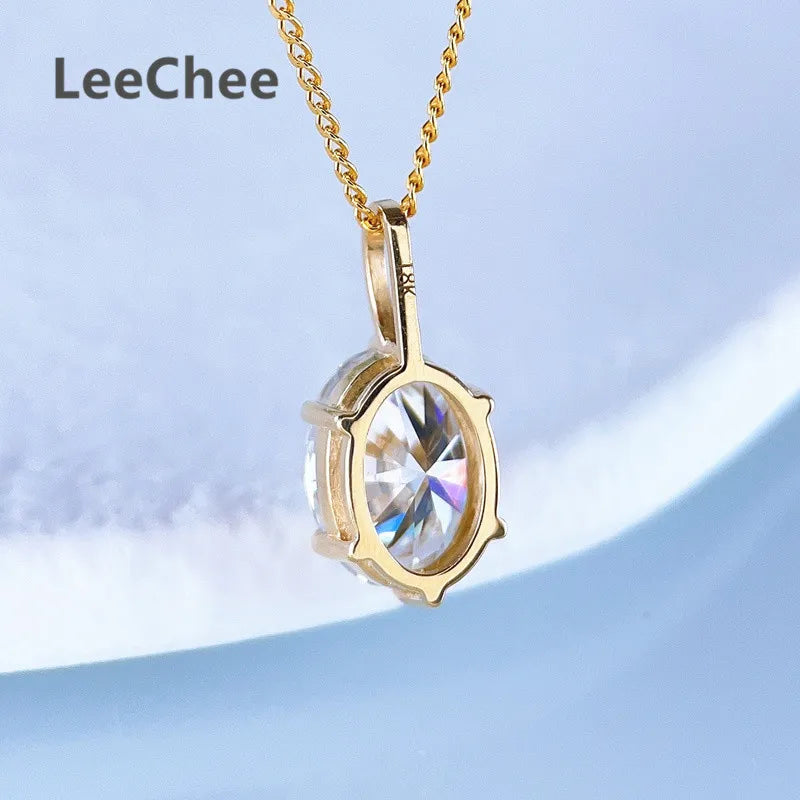 Elegante Moissanite Diamant Halskette mit Echtheitszertifikat