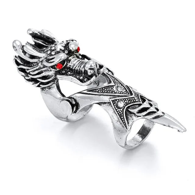 Vintage Gothic Metallringe für Frauen | Punk Joint Ringe für Männer und Frauen | Fingeraccessoires für Männer
