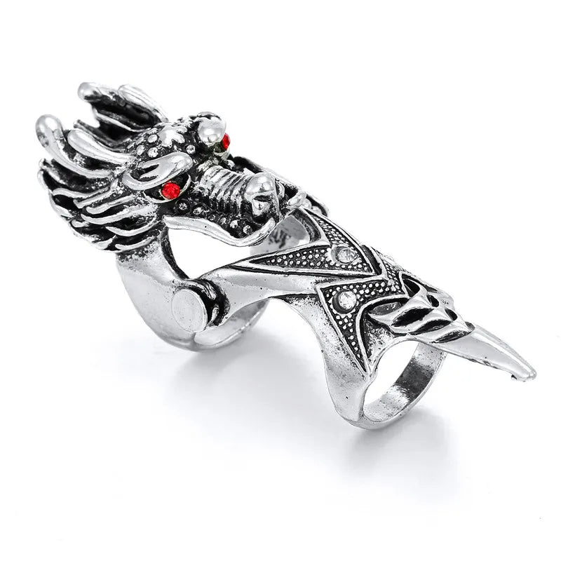 Vintage Gothic Metallringe für Frauen | Punk Joint Ringe für Männer und Frauen | Fingeraccessoires für Männer
