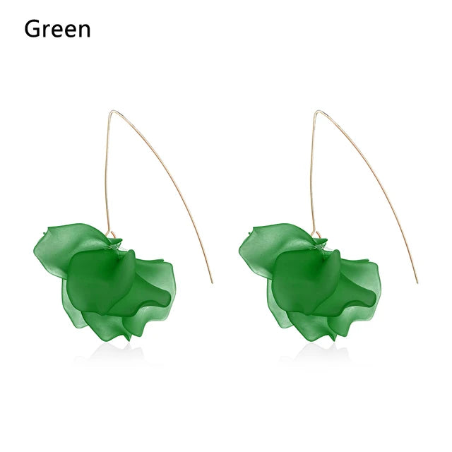 Bunte handgefertigte Ohrringe für Frauen | Mehrfarbige Blumenohrringe