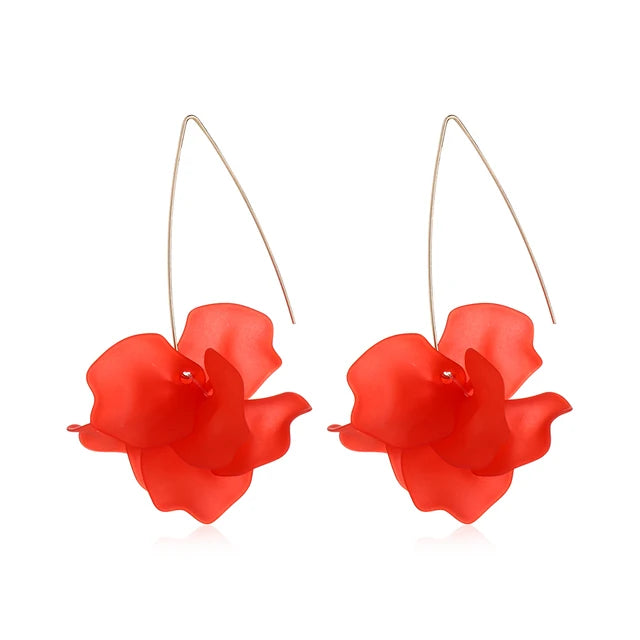 Bunte handgefertigte Ohrringe für Frauen | Mehrfarbige Blumenohrringe