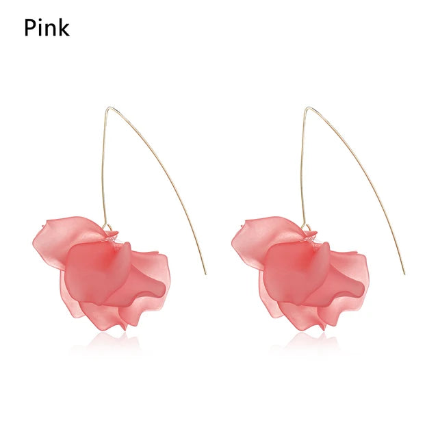 Bunte handgefertigte Ohrringe für Frauen | Mehrfarbige Blumenohrringe