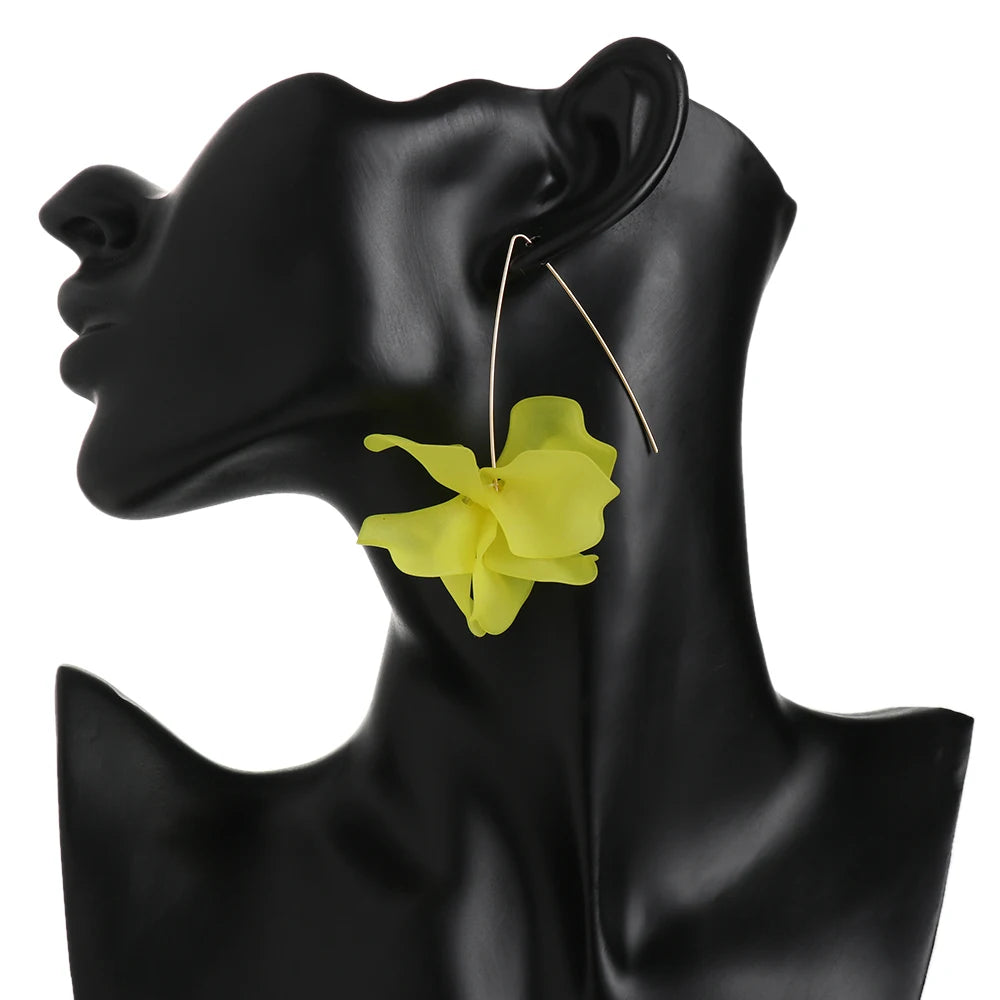 Bunte handgefertigte Ohrringe für Frauen | Mehrfarbige Blumenohrringe