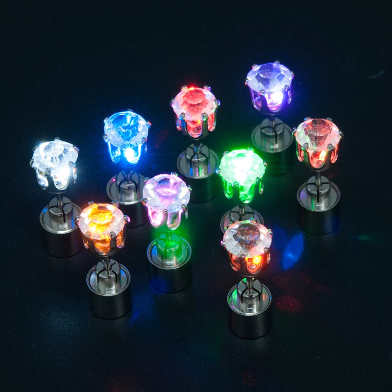 LED Bling Ohrstecker mit Zirkonia für Frauen - Party Accessoires