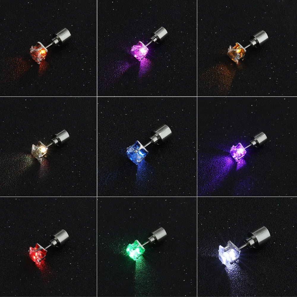 LED Bling Ohrstecker mit Zirkonia für Frauen - Party Accessoires