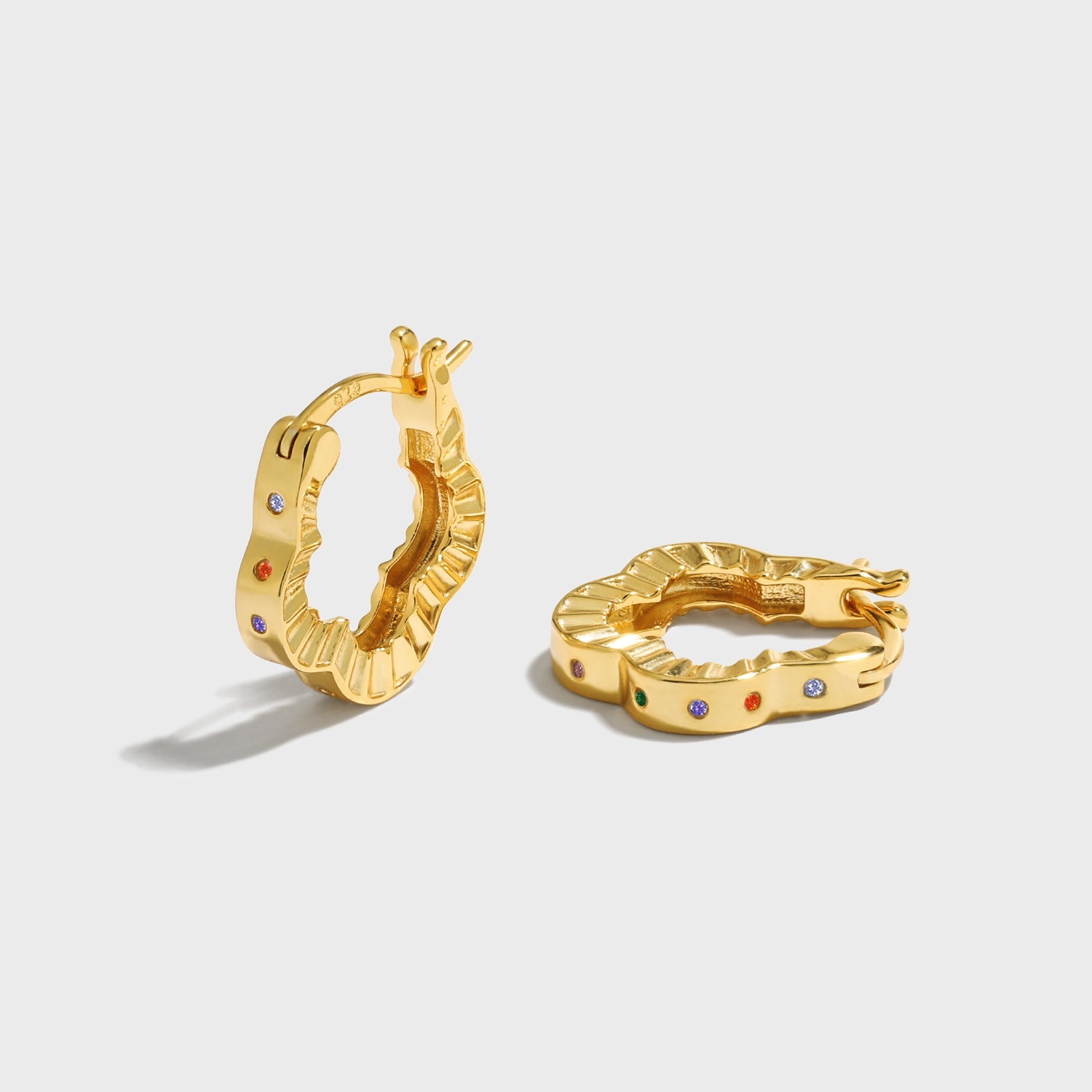 Lucky-in-Love-Creolen aus 925er-Sterlingsilber