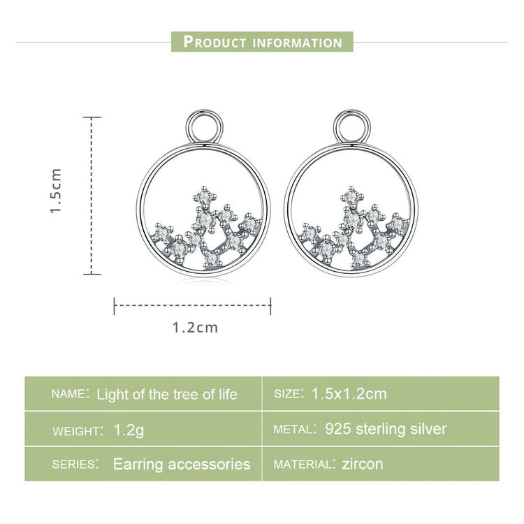 925 Sterling Silber Sprudeln Kubische Zirkonia  Runde Ohrringe