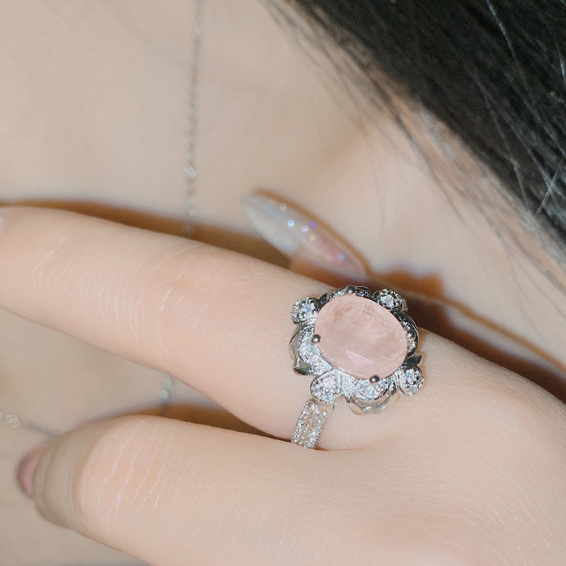 Kostenlos Blume Zirkon Spitze Gepackt Paraiba Turmalinring