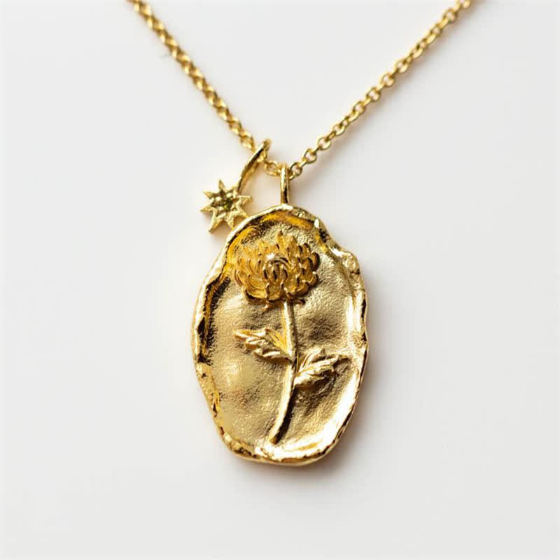 Delicate Edelstahl -Geprägte Halskette