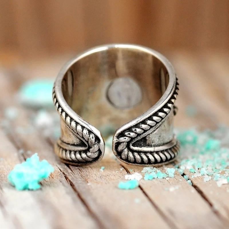 Boho Mondmondstein Ring Sterling Silber