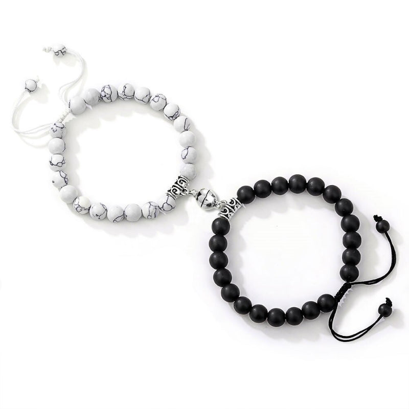 2 Pcs Romantische Herzförmige Magnetpaar Passende Armbänder