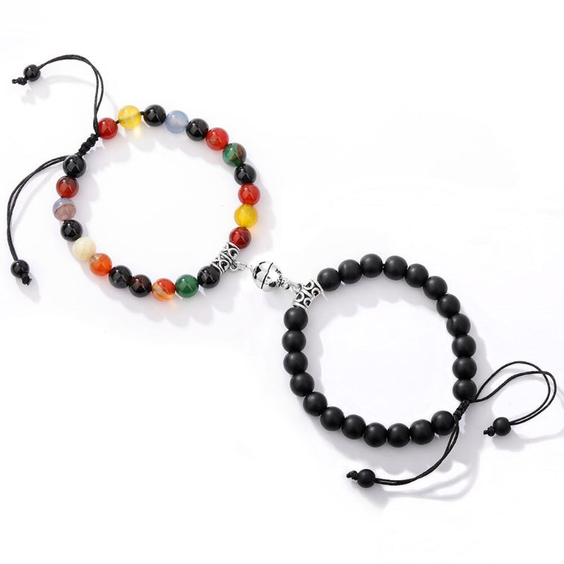 2 Pcs Romantische Herzförmige Magnetpaar Passende Armbänder