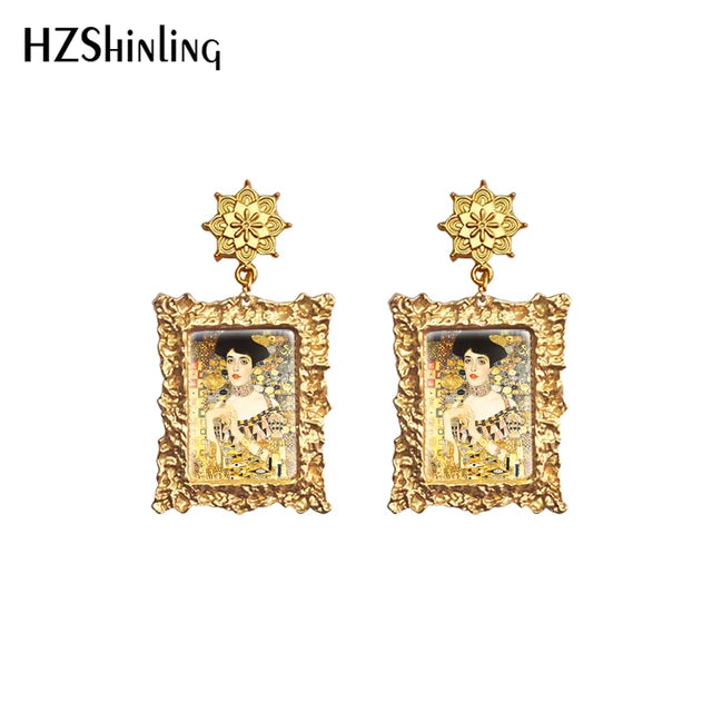 Gustav Klimt Goldene Tränen Ohrringe - Hängende Ohrringe