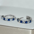 Hochwertige S925 Sterling Silber Ohrringe | Schmuck mit Saphir
