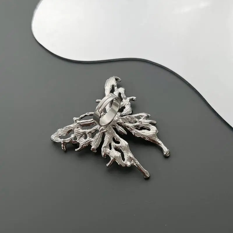 Verstellbare Ringe Ästhetik Y2k | Ästhetischer Schmetterlingsring | Silberringe Ästhetik