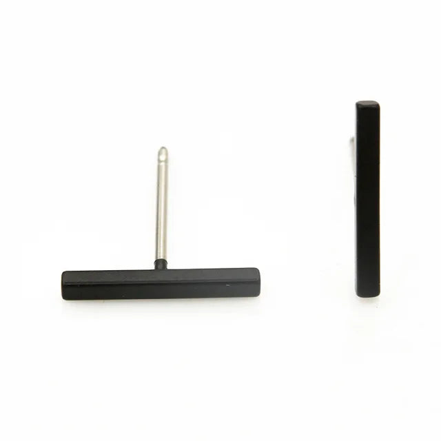 Goldene Stabohrringe für Ohrläppchen | Einfache Stabohrringe | Einfache Stabohrstecker