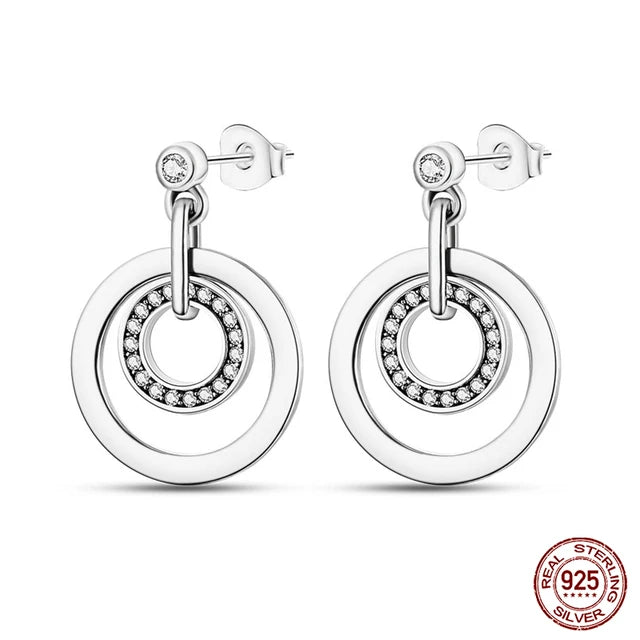 Doppelte Piercing Ohrringe aus Sterlingsilber | Ohrstecker für Doppel-Piercing - Neue Mode 2023