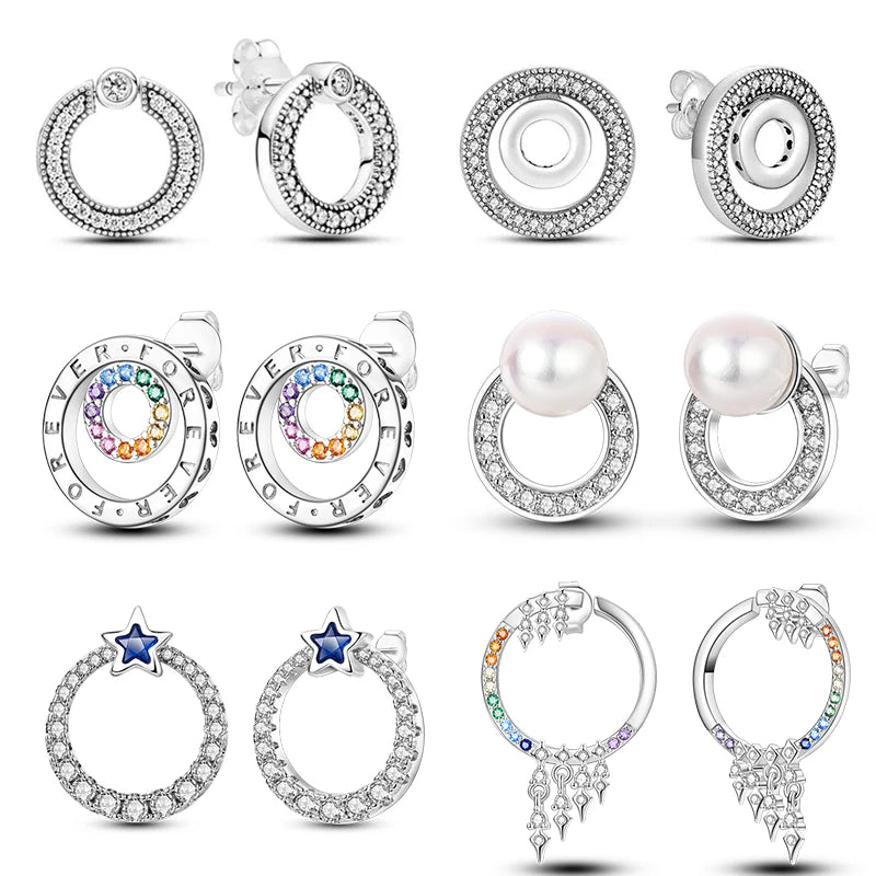 Doppelte Piercing Ohrringe aus Sterlingsilber | Ohrstecker für Doppel-Piercing - Neue Mode 2023