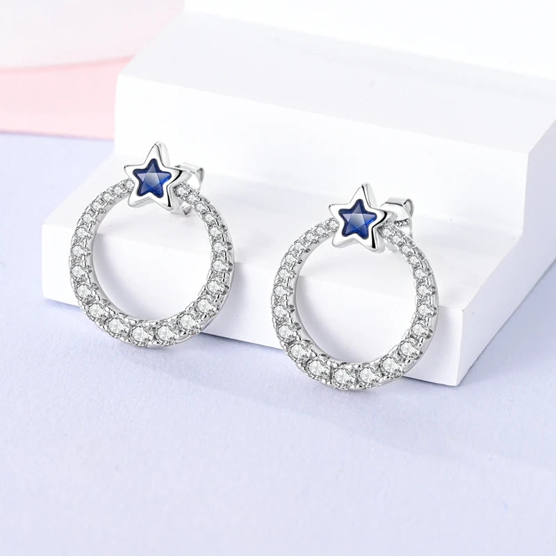 Doppelte Piercing Ohrringe aus Sterlingsilber | Ohrstecker für Doppel-Piercing - Neue Mode 2023
