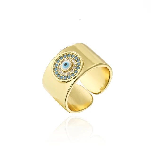 Neuer Modischer Hohl-Design Stern Charme Ring für Frauen Mädchen Goldfarbener Kupfer Party Ring Femme Bijoux Dropshipping