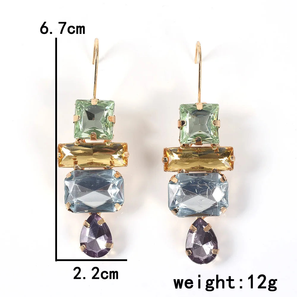 Kristall Statement Ohrringe | Accessoires aus Kunststoff | Hängende Kunststoff Ohrringe